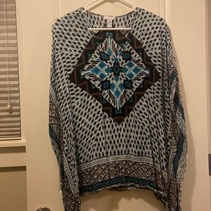 Chicos geometric print shawl